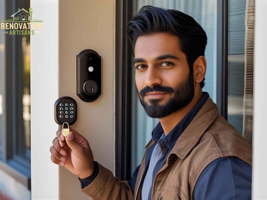 Midtown Sacramento 24/7 Locksmith Picks: Expert Security Solutions for Los Angeles Residents 1 Midtown Sacramento 24/7 locksmith assisting Los Angeles resident with smart lock repair