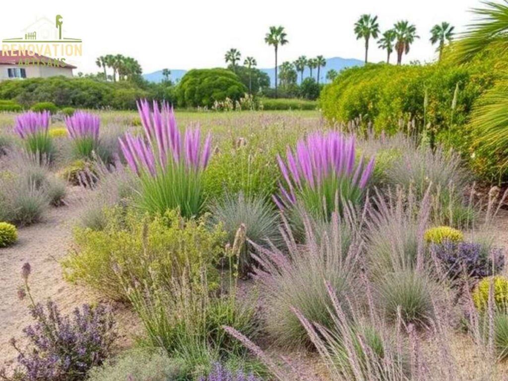 Coastal drought-resistant plants in a Los Angeles Naples Island tidal yard
